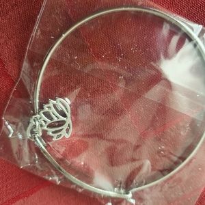 Lotus Flower, "Just Breathe" fashion bracelet